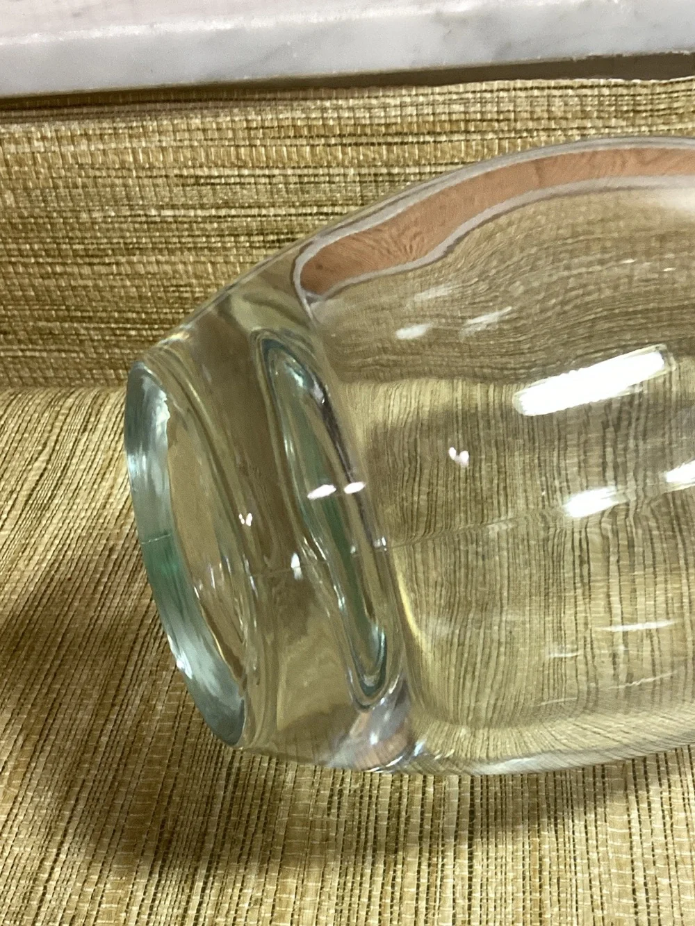 Green Glass Decanter with Green Tulip  Stopper - Decorative Bar Accessory